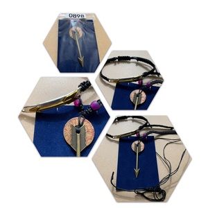 🔥5/$20🔥 Arrow Necklace and Macrame Bracelet New and Handmade